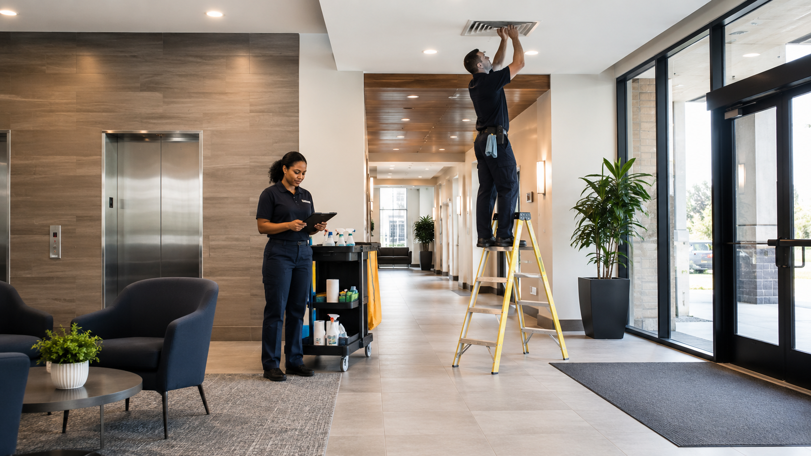 AAP Superior Services team providing facility cleaning and maintenance services in Bowling Green, KY